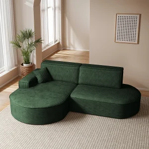Hoekbank Modena Pro – comfort en stijl in een moderne designstof Poso Green Links