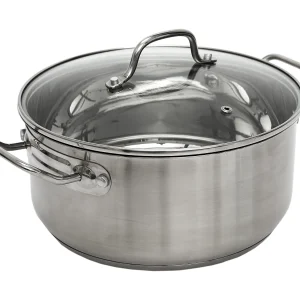 Gietijzeren braadpan met glazen deksel van 24cm Gietijzeren braadpan met glazen deksel van 24cm