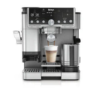 Halfautomatische espressomachine Ninja ES701EU 1650W met ingebouwde molen en 2L watertank – Zwart en roestvrij staal Halfautomatische espressomachine Ninja ES701EU 1650W met ingebouwde molen en 2L watertank – Zwart en roestvrij staal