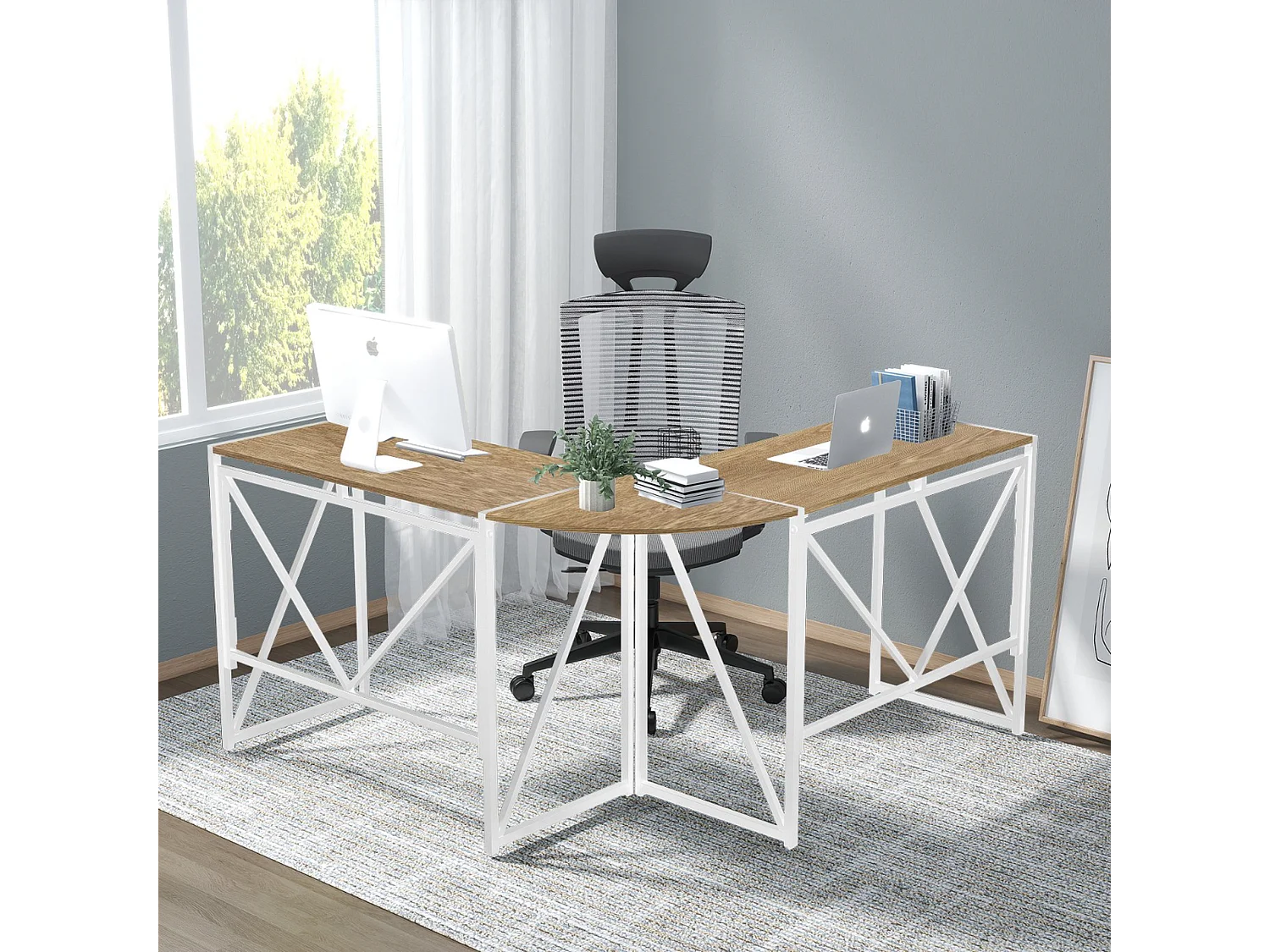Hoek bureau Forma - Wit - 135x45x75 cm