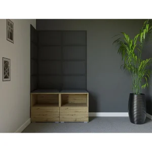 Halcombinatie Nela V – 100 cm – Artisan Eiken – Trinity 15 – Donkergrijs