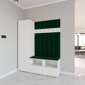 Halcombinatie Nela II LUX – 150 cm – Mat Wit – Trinity 28 – Flessengroen Halcombinatie Nela II LUX – 150 cm – Mat Wit – Trinity 28 – Flessengroen