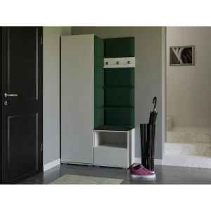 Halcombinatie Nela I – 100 cm – Mat Wit – Trinity 28 – Flessengroen