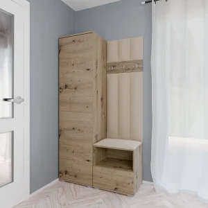 Halcombinatie Nela I LUX – 100 cm – Artisan Eiken – Trinity 04 – Beige