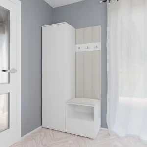 Halcombinatie Nela I LUX – 100 cm – Mat Wit – Trinity 01 – Crème