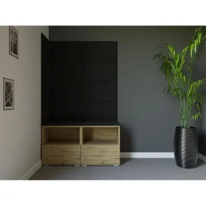 Halcombinatie Nela V – 100 cm – Artisan Eiken – Trinity 16 – Zwart