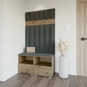 Halcombinatie Nela III LUX – 100 cm – Artisan Eiken – Trinity 15 – Donkergrijs Halcombinatie Nela III LUX – 100 cm – Artisan Eiken – Trinity 15 – Donkergrijs