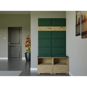 Halcombinatie Nela III – 100 cm – Artisan Eiken – Trinity 28 – Flessengroen Halcombinatie Nela III – 100 cm – Artisan Eiken – Trinity 28 – Flessengroen