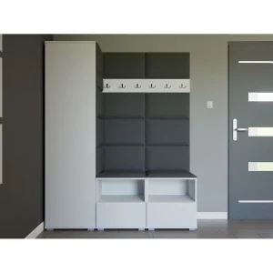 Halcombinatie Nela II – 150 cm – Mat Wit – Trinity 15 – Donkergrijs