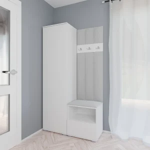 Halcombinatie Nela I LUX – 100 cm – Mat Wit – Trinity 32 – Lichtgrijs