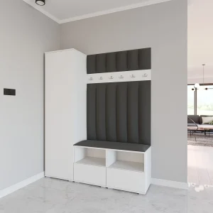 Halcombinatie Nela II LUX – 150 cm – Mat Wit – Trinity 15 – Donkergrijs Halcombinatie Nela II LUX – 150 cm – Mat Wit – Trinity 15 – Donkergrijs