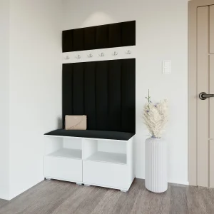 Halcombinatie Nela III LUX – 100 cm – Mat Wit – Trinity 16 – Zwart Halcombinatie Nela III LUX – 100 cm – Mat Wit – Trinity 16 – Zwart