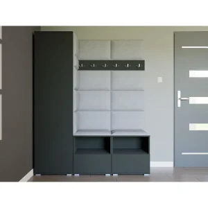 Halcombinatie Nela II – 150 cm – Grafiet – Trinity 32 – Lichtgrijs