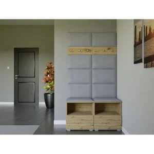 Halcombinatie Nela III – 100 cm – Artisan Eiken – Trinity 32 – Lichtgrijs Halcombinatie Nela III – 100 cm – Artisan Eiken – Trinity 32 – Lichtgrijs