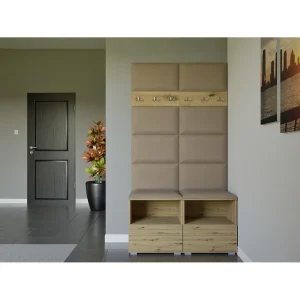 Halcombinatie Nela III – 100 cm – Artisan Eiken – Trinity 04 – Beige Halcombinatie Nela III – 100 cm – Artisan Eiken – Trinity 04 – Beige