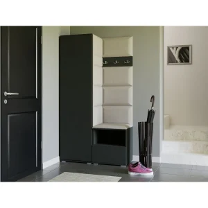 Halcombinatie Nela I – 100 cm – Grafiet – Trinity 01 – Crème Halcombinatie Nela I – 100 cm – Grafiet – Trinity 01 – Crème