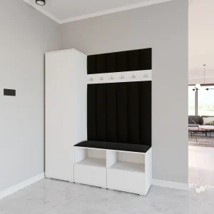 Halcombinatie Nela II LUX – 150 cm – Mat Wit – Trinity 16 – Zwart Halcombinatie Nela II LUX – 150 cm – Mat Wit – Trinity 16 – Zwart