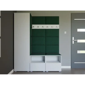 Halcombinatie Nela II – 150 cm – Mat Wit – Trinity 28 – Flessengroen