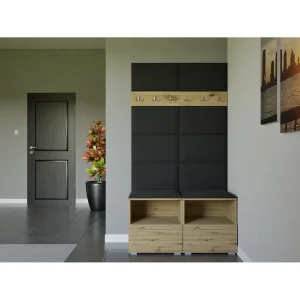 Halcombinatie Nela III – 100 cm – Artisan Eiken – Trinity 16 – Zwart Halcombinatie Nela III – 100 cm – Artisan Eiken – Trinity 16 – Zwart