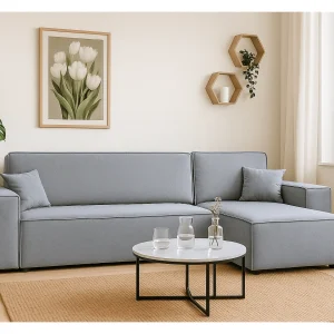 Hoekbank DENIS L met slaapfunctie 135×200 Riviera 80