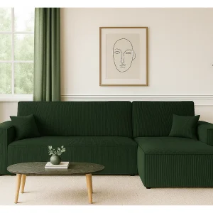 Hoekbank DENIS L met slaapfunctie 135×200 Poso 14