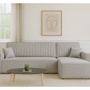 Hoekbank DENIS L met slaapfunctie 135×200 Poso 110