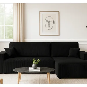 Hoekbank DENIS L met slaapfunctie 135×200 Poso 135