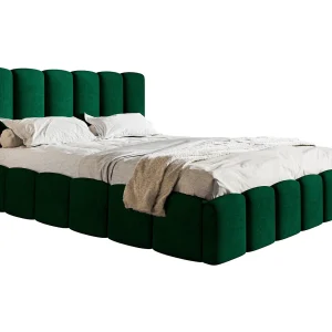 Gestoffeerd bed 140×200 Palermo met lattenbodem – opbergruimte, fluwelen Groen (Kronos 19) Gestoffeerd bed 140×200 Palermo met lattenbodem – opbergruimte, fluwelen Groen (Kronos 19)