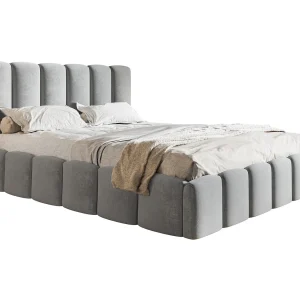 Gestoffeerd bed 140×200 Palermo met lattenbodem – opbergruimte, fluwelen Lichtgrijs (Jasmine 90) Gestoffeerd bed 140×200 Palermo met lattenbodem – opbergruimte, fluwelen Lichtgrijs (Jasmine 90)