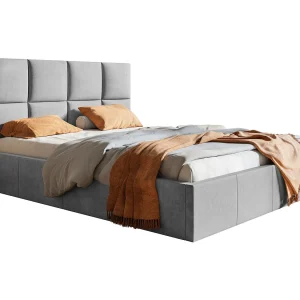 Gestoffeerd bed 140 x 200 Fado – tweepersoonsbed met opbergruimte, metalen lattenbodem – fluweel Lichtrgrijs (Jasmine 90) Gestoffeerd bed 140 x 200 Fado – tweepersoonsbed met opbergruimte, metalen lattenbodem – fluweel Lichtrgrijs (Jasmine 90)