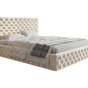 Gestoffeerd bed 140×200 Furis met metalen lattenbodem – Tweepersoonsbed 140×200 cm – fluwelen Beige (Amor Velvet 4304) Gestoffeerd bed 140×200 Furis met metalen lattenbodem – Tweepersoonsbed 140×200 cm – fluwelen Beige (Amor Velvet 4304)