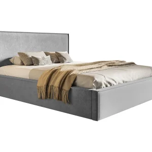 Gestoffeerd bed 140×200 Kyoto – tweepersoonsbed met opbergruimte – metalen lattenbodem, fluwelen Grijs (Amor Velvet 4318) Gestoffeerd bed 140×200 Kyoto – tweepersoonsbed met opbergruimte – metalen lattenbodem, fluwelen Grijs (Amor Velvet 4318)
