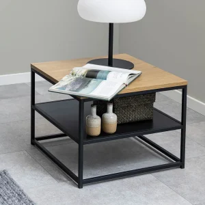 Giles salontafel 55x55x42cm, 1 plank,  eik decor.
