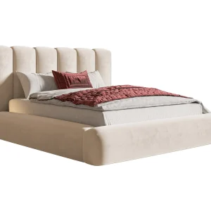 Gestoffeerd bed 140×200 Lumaro met opbergruimte – lattenbodem, Beige (Amor Velvet 4304) Gestoffeerd bed 140×200 Lumaro met opbergruimte – lattenbodem, Beige (Amor Velvet 4304)