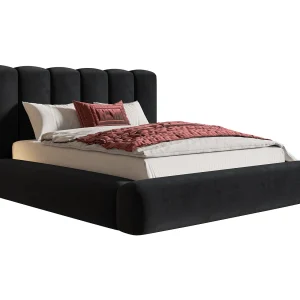 Gestoffeerd bed 140×200 Lumaro met opbergruimte – lattenbodem, Zwart (Amor Velvet 4322) Gestoffeerd bed 140×200 Lumaro met opbergruimte – lattenbodem, Zwart (Amor Velvet 4322)