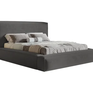 Gestoffeerd bed 140×200 Karano – fluweel, bed met opbergruimte, metalen lattenbodem, Donkergrijs (Amor Velvet 4321) Gestoffeerd bed 140×200 Karano – fluweel, bed met opbergruimte, metalen lattenbodem, Donkergrijs (Amor Velvet 4321)
