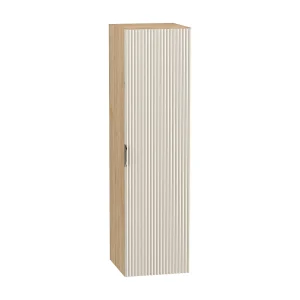Hangende badkamerkolom WENA, gecanneleerde fronten, Willy, 120x33x33 cm, Kasjmir/Walnoot