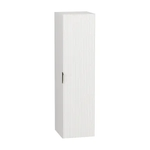 Hangende badkamerkolom WENA, gecanneleerde fronten, Willy, 120x33x33 cm, Wit