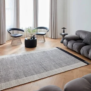 Handgeweven tapijt, 100% wol – 200x290cm – zwart, crème, wit – Avalon Handgeweven tapijt, 100% wol – 200x290cm – zwart, crème, wit – Avalon