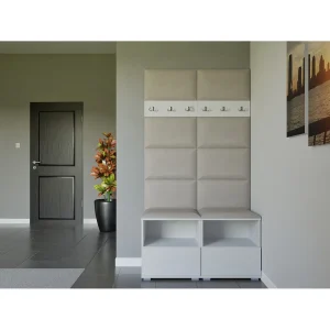 Halcombinatie Nela III – 100 cm – Mat Wit – Trinity 01 – Crème Halcombinatie Nela III – 100 cm – Mat Wit – Trinity 01 – Crème