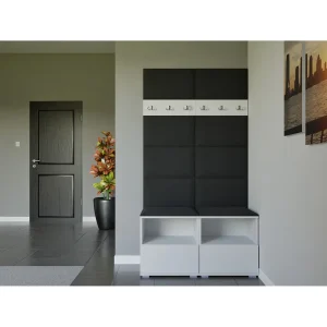 Halcombinatie Nela III – 100 cm – Mat Wit – Trinity 16 – Zwart Halcombinatie Nela III – 100 cm – Mat Wit – Trinity 16 – Zwart