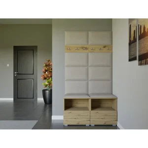 Halcombinatie Nela III – 100 cm – Artisan Eiken – Trinity 01 – Crème Halcombinatie Nela III – 100 cm – Artisan Eiken – Trinity 01 – Crème