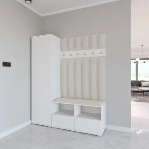 Halcombinatie Nela II LUX – 150 cm – Mat Wit – Trinity 01 – Crème Halcombinatie Nela II LUX – 150 cm – Mat Wit – Trinity 01 – Crème