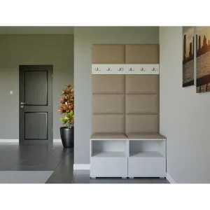 Halcombinatie Nela III – 100 cm – Mat Wit – Trinity 04 – Beige Halcombinatie Nela III – 100 cm – Mat Wit – Trinity 04 – Beige