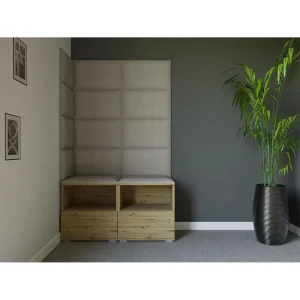 Halcombinatie Nela V – 100 cm – Artisan Eiken – Trinity 01 – Crème