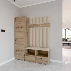 Halcombinatie Nela II LUX – 150 cm – Artisan Eiken – Trinity 04 – Beige Halcombinatie Nela II LUX – 150 cm – Artisan Eiken – Trinity 04 – Beige