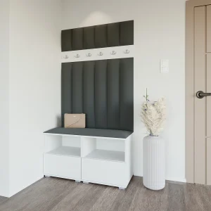Halcombinatie Nela III LUX – 100 cm – Mat Wit – Trinity 15 – Donkergrijs Halcombinatie Nela III LUX – 100 cm – Mat Wit – Trinity 15 – Donkergrijs