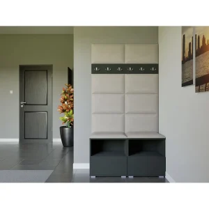 Halcombinatie Nela III – 100 cm – Grafiet – Trinity 01 – Crème Halcombinatie Nela III – 100 cm – Grafiet – Trinity 01 – Crème