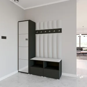 Halcombinatie Nela II LUX met spiegel – 150 cm – Grafiet – Trinity 32 – Lichtgrijs Halcombinatie Nela II LUX met spiegel – 150 cm – Grafiet – Trinity 32 – Lichtgrijs
