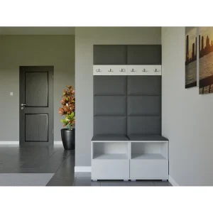Halcombinatie Nela III – 100 cm – Mat Wit – Trinity 15 – Donkergrijs Halcombinatie Nela III – 100 cm – Mat Wit – Trinity 15 – Donkergrijs